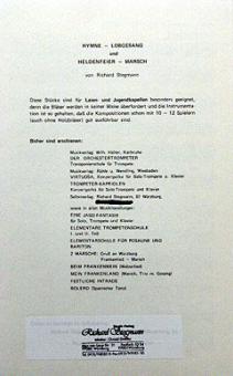 Hymne (Lobgesang) + Heldenfeier (Marsch) 