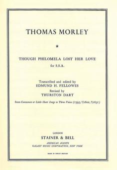 Though Philomela Lost Her Love 