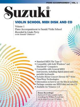 Suzuki Violin School 1 - Piano Accompaniment (Midi/CD) 
