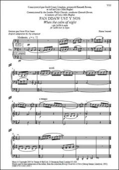 Pan Ddaw Ust Y Nos/When The Calm Of Night 