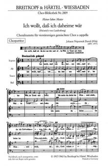 Ich wollt, dass ich daheime 