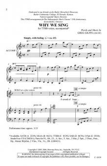 Why We Sing Standard