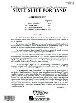 Sixth Suite For Band 