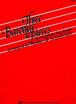 3 Baroque Pieces Piano Duet 