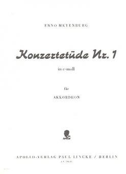 Konzert Etüde Nr. 1 c-Moll 