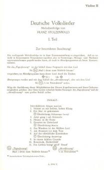 Deutsche Volkslieder 1. Teil 