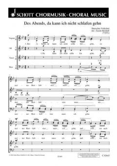 Des Abends, da kann ich nicht schlafen gehn Standard