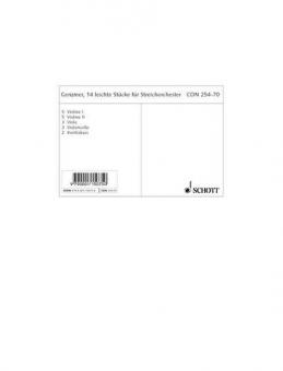 14 leichte Stücke für Streichorchester GeWV 134 