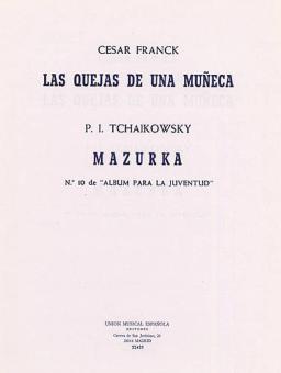Las Quejas de Una Moneca / Mazurka Nr. 10 