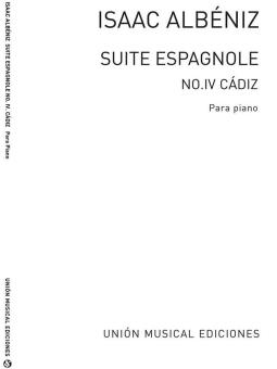Cadiz Cancion No.4 de Suite Espanola op. 47 