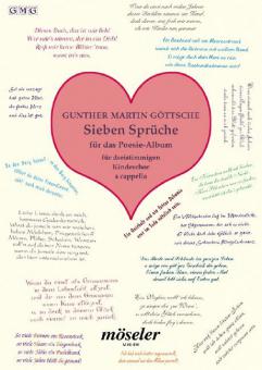 Sieben Sprüche für das Poesie-Album op. 52 