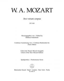 Ave verum KV 618 Standard
