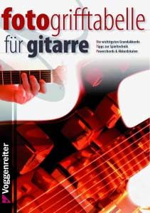 Fotogrifftabelle für Gitarre 