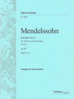 Konzert Nr. 2 für Klavier und Orchester d-moll op. 40 (MWV O 11) 