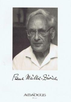 Paul Müller-Zürich Lebensskizze und Werkverzeichnis 