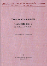 Concerto No. 3 für Solo-Violine, 2 Flöten, 2 Hörner und Streicher 