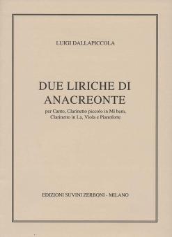 Due Liriche di Anacreonte 