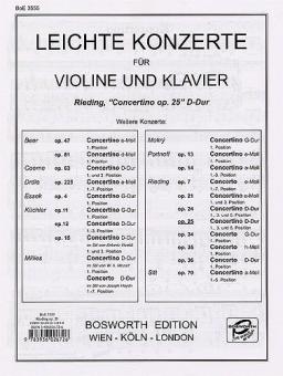 Concertino D-Dur op. 25 