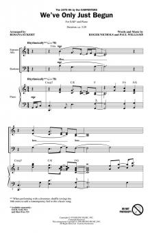 We've Only Just Begun Standard