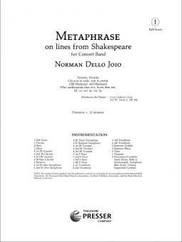 Metaphrase On Lines From Shakespeare 