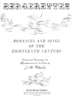 Romances and Songs of The Eighteenth Century 