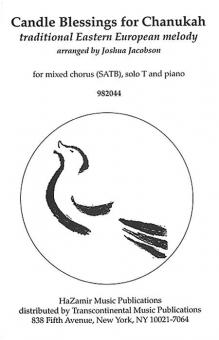 Candle Blessings for Chanukah Solo (Med), SATB, Piano Standard
