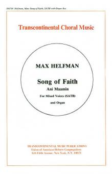 Song Of Faith (Ani Ma'Amin) Organ 