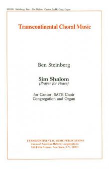 Sim Shalom (Prayer For Peace) Cantor, Congregation, Organ 