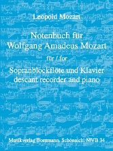 Notenbuch für Wolfgang Amadeus Mozart 