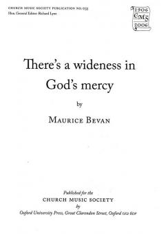 There's Wideness In God's Mercy 