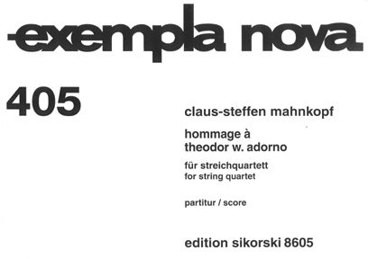 Hommage à Theodor W. Adorno 