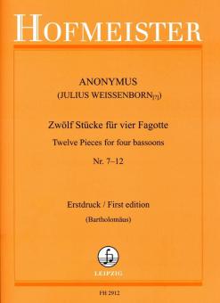 Zwölf Stücke für vier Fagotte, Vol. 2 (VII-XII) (Erstdruck) 