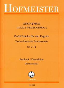 Zwölf Stücke für vier Fagotte, Vol. 2 (VII-XII) (Erstdruck) 