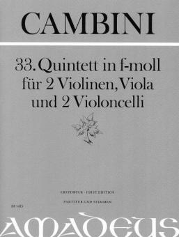 33. Quintett in f-moll 