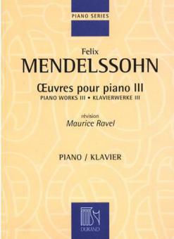 Oeuvres pour Piano Vol. 3 