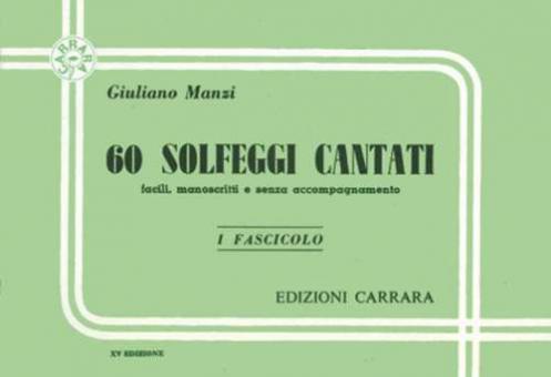 60 Solfeggi Cantati Manoscritti 1 