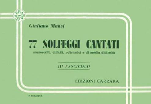 Solfeggi Cantati Manoscritti Vol. 3 