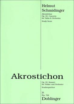Akrostichon op. 22 