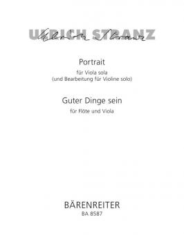 Portrait für Viola sola (und Bearbeitung für Violine solo) 