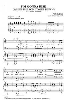 I'm Gonna Rise SATB Pno 