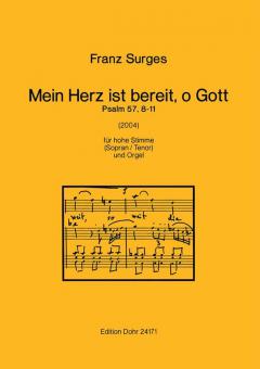 Mein Herz ist bereit, o Gott für hohe Stimme (S/T) und Orgel 
