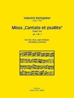 Missa 'Cantate et psallite' für Soli, Chor, 2 Violinen und B.c. 
