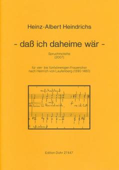 dass ich daheime wär 