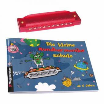 Buntes Mundharmonika-Set (Blister) 
