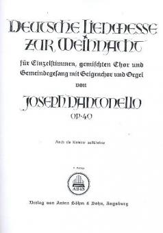 Deutsche Liedmesse zur Weihnacht op. 40 
