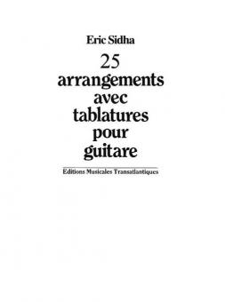 25 Arrangements pour Guitare 