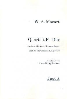 Quartett F-Dur nach der Klaviersonate KV 283 