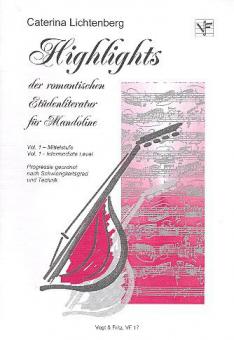 Highlights der romantischen Etüdenliteratur für Mandoline Vol. 1 