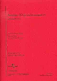 Benjamin, ich hab nichts anzuzieh'n 