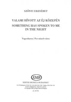 Something Has Spoken To Me In The Night 